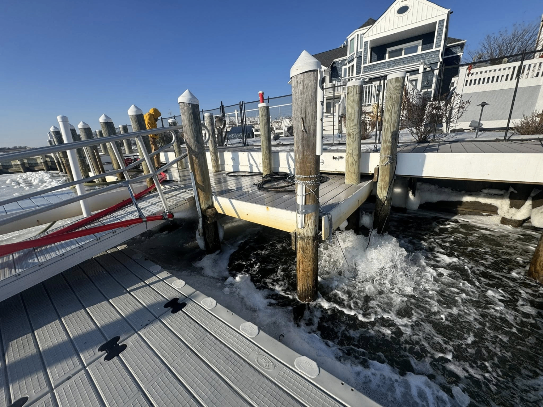 Marine construction work